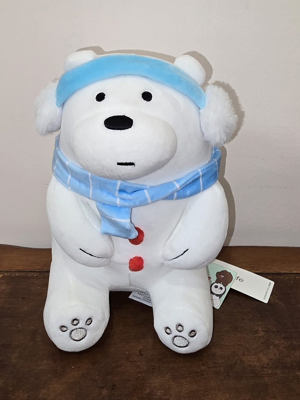 Miniso x Cartoon Network We Bare Bears Ice Bear Snowman Plush Toy New with Tags